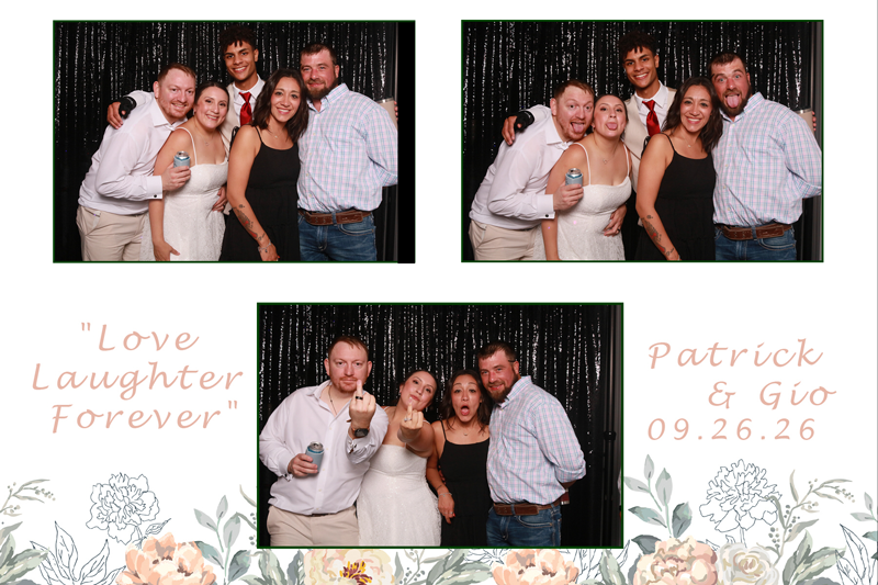 Black photo booth background